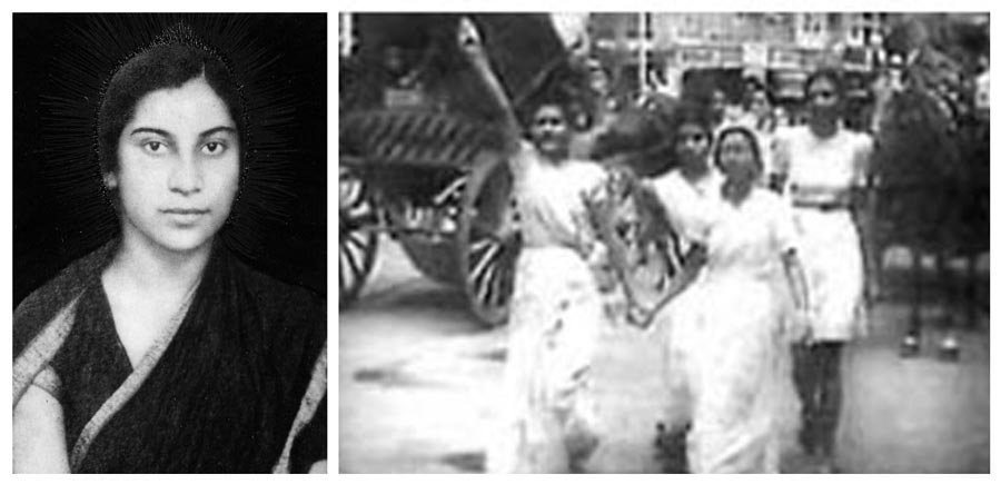 Shri Mataji with Mahatma Gandhi